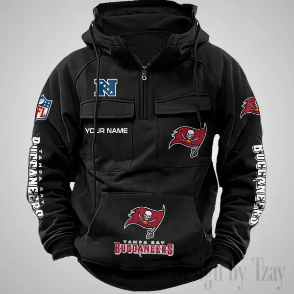 Tampa Bay Buccaneers Fashionable Outerwear Men's Autumn Winter Hooded Sweatshirt Cool Motorcycle Shirt AZVMHD1051 - Image 4
