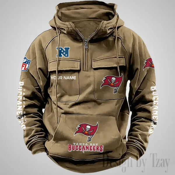 Tampa Bay Buccaneers Fashionable Outerwear Men's Autumn Winter Hooded Sweatshirt Cool Motorcycle Shirt AZVMHD1051 - Image 5