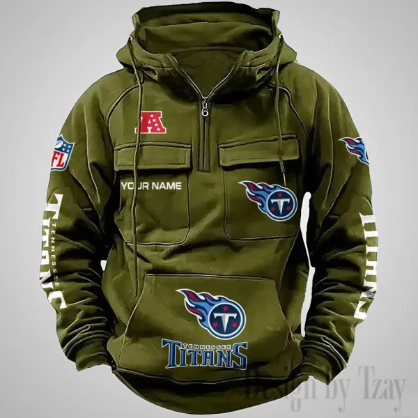 Tennessee Titans Fashionable Outerwear Men's Autumn Winter Hooded Sweatshirt Cool Motorcycle Shirt AZVMHD1052 - Image 2