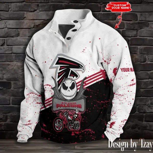 Atlanta Falcons Buttoned Collar Sweatshirt New Design 2025 S9DBSCH1997