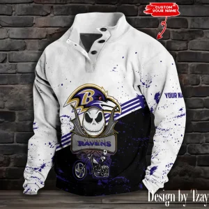 Baltimore Ravens Buttoned Collar Sweatshirt New Design 2025 S9DBSCH1998