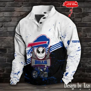 Buffalo Bills Buttoned Collar Sweatshirt New Design 2025 S9DBSCH1999