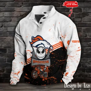 Denver Broncos Buttoned Collar Sweatshirt New Design 2025 S9DBSCH2005