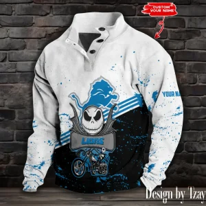 Detroit Lions Buttoned Collar Sweatshirt New Design 2025 S9DBSCH2006