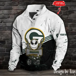 Green Bay Packers Buttoned Collar Sweatshirt New Design 2025 S9DBSCH2007