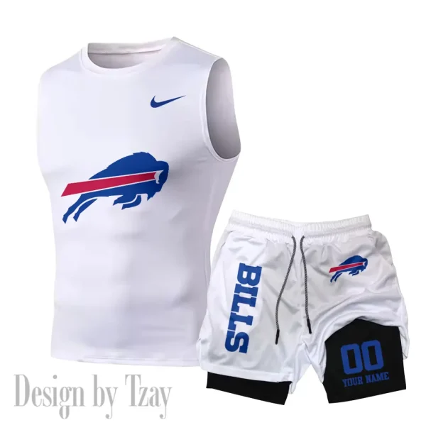Buffalo Bills Tank Tops Vest Sleeveless and Outdoor Casual Training Sports Shorts 2-in-1 Double-Layer Shorts For Men SPTMODS037 - Image 7