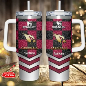Arizona Cardinals Simple Modem 40oz Tumbler With Handle And Straw Lid AZC40OZT725