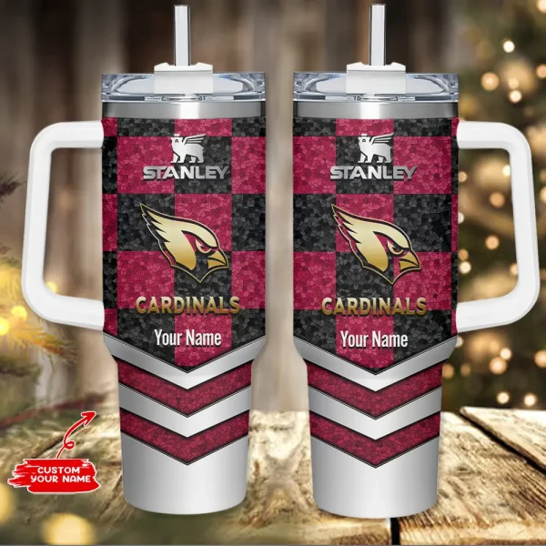 Arizona Cardinals Simple Modem 40oz Tumbler With Handle And Straw Lid AZC40OZT725