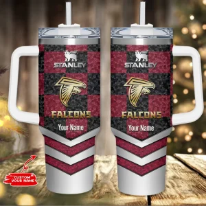 Atlanta Falcons Simple Modem 40oz Tumbler With Handle And Straw Lid AZC40OZT726