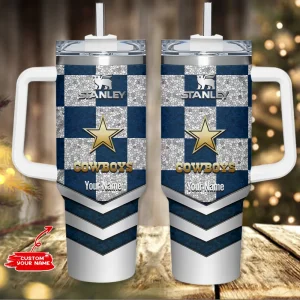 Dallas Cowboys Simple Modem 40oz Tumbler With Handle And Straw Lid AZC40OZT727