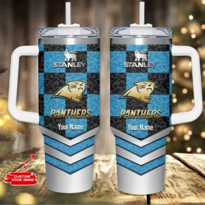 Carolina Panthers Simple Modem 40oz Tumbler With Handle And Straw Lid AZC40OZT729