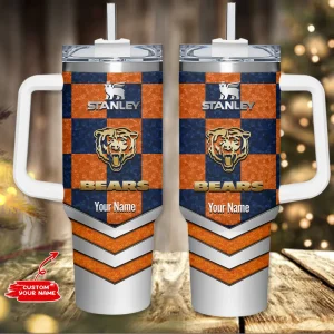 Chicago Bears Simple Modem 40oz Tumbler With Handle And Straw Lid AZC40OZT730