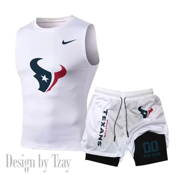 Houston Texans Tank Tops Vest Sleeveless and Outdoor Casual Training Sports Shorts 2-in-1 Double-Layer Shorts For Men SPTMODS046 - Image 5