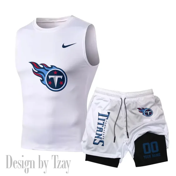 Tennessee Titans Tank Tops Vest Sleeveless and Outdoor Casual Training Sports Shorts 2-in-1 Double-Layer Shorts For Men SPTMODS064 - Image 6