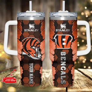 Cincinnati Bengals Simple Modem 40oz Tumbler With Handle And Straw Lid AZC40OZT739