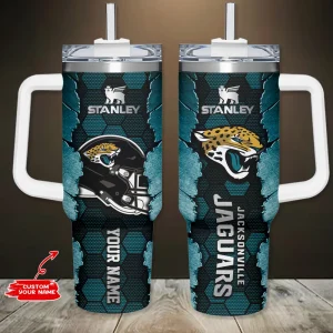 Jacksonville Jaguars Simple Modem 40oz Tumbler With Handle And Straw Lid AZC40OZT747