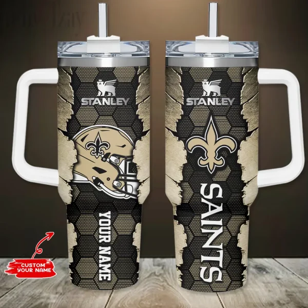 New Orleans Saints Simple Modem 40oz Tumbler With Handle And Straw Lid AZC40OZT755