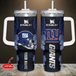 New York Giants Simple Modem 40oz Tumbler With Handle And Straw Lid AZC40OZT756