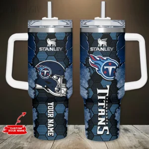Tennessee Titans Simple Modem 40oz Tumbler With Handle And Straw Lid AZC40OZT763