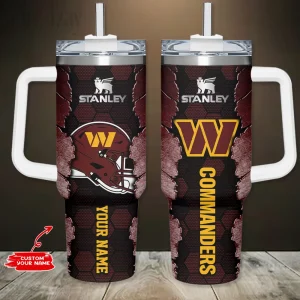 Washington Commanders Simple Modem 40oz Tumbler With Handle And Straw Lid AZC40OZT764