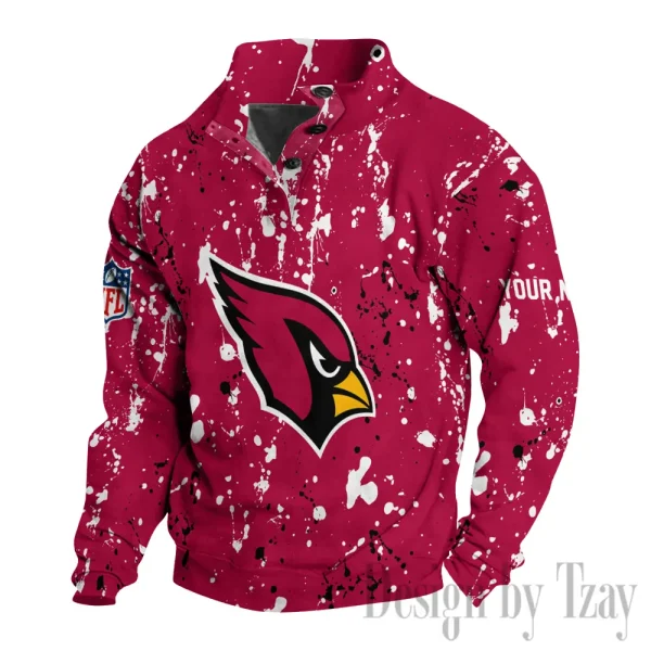 Arizona Cardinals Buttoned Collar Sweatshirt New Design 2025 S9DBSCH2008