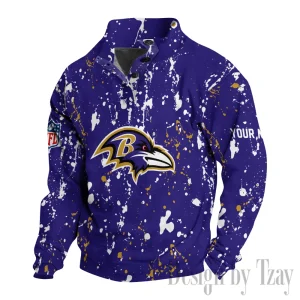Baltimore Ravens Buttoned Collar Sweatshirt New Design 2025 S9DBSCH2010