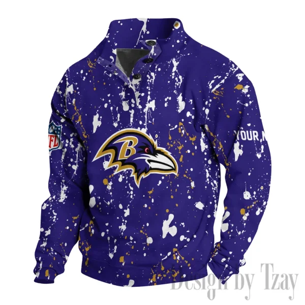 Baltimore Ravens Buttoned Collar Sweatshirt New Design 2025 S9DBSCH2010