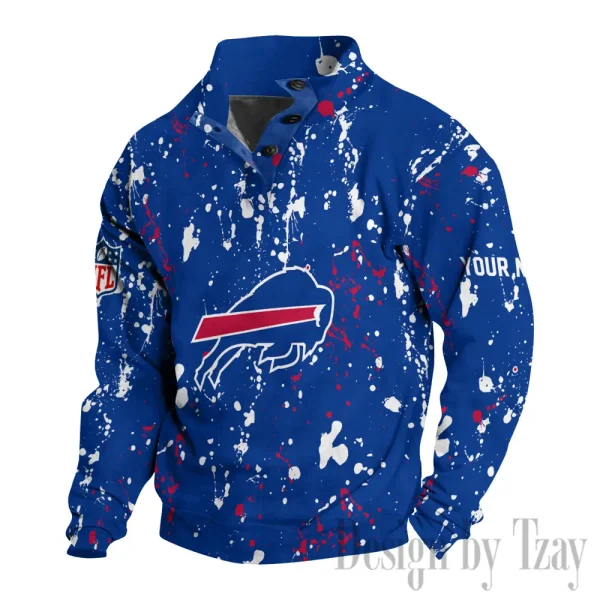 Buffalo Bills Buttoned Collar Sweatshirt New Design 2025 S9DBSCH2011