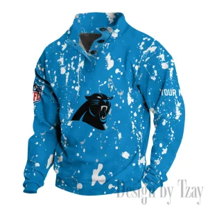 Carolina Panthers Buttoned Collar Sweatshirt New Design 2025 S9DBSCH2012