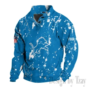 Detroit Lions Buttoned Collar Sweatshirt New Design 2025 S9DBSCH2018