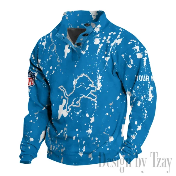 Detroit Lions Buttoned Collar Sweatshirt New Design 2025 S9DBSCH2018