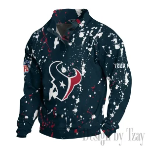 Houston Texans Buttoned Collar Sweatshirt New Design 2025 S9DBSCH2020