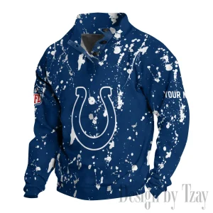 Indianapolis Colts Buttoned Collar Sweatshirt New Design 2025 S9DBSCH2021
