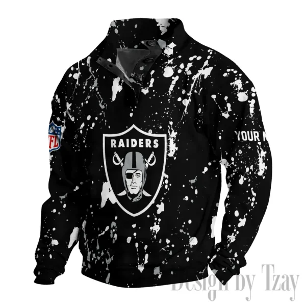 Las Vegas Raiders Buttoned Collar Sweatshirt New Design 2025 S9DBSCH2024