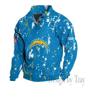 Los Angeles Chargers Buttoned Collar Sweatshirt New Design 2025 S9DBSCH2025