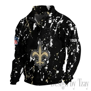 New Orleans Saints Buttoned Collar Sweatshirt New Design 2025 S9DBSCH2030