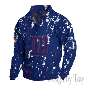 New York Giants Buttoned Collar Sweatshirt New Design 2025 S9DBSCH2031