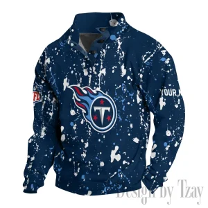 Tennessee Titans Buttoned Collar Sweatshirt New Design 2025 S9DBSCH2038