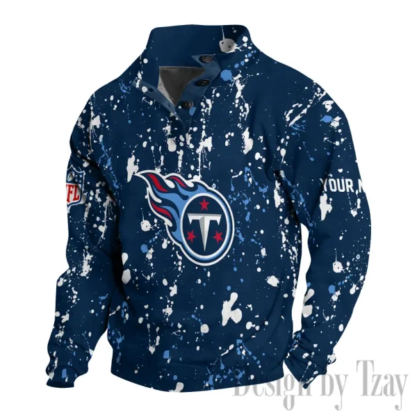 Tennessee Titans Buttoned Collar Sweatshirt New Design 2025 S9DBSCH2038