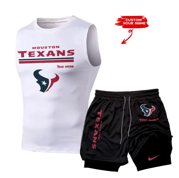 Houston Texans Tank Tops Vest Sleeveless and Outdoor Casual Training Sports Shorts 2-in-1 Double-Layer Shorts For Men SPTMODS013 - Image 6