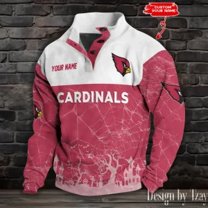 Arizona Cardinals Buttoned Collar Sweatshirt New Design 2025 S9DBSCH2040