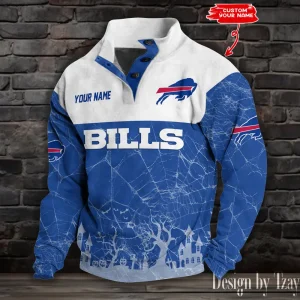 Buffalo Bills Buttoned Collar Sweatshirt New Design 2025 S9DBSCH2043