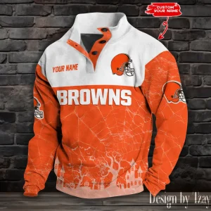 Cleveland Browns Buttoned Collar Sweatshirt New Design 2025 S9DBSCH2047