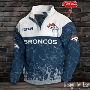 Denver Broncos Buttoned Collar Sweatshirt New Design 2025 S9DBSCH2049