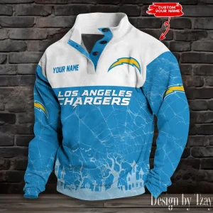 Los Angeles Chargers Buttoned Collar Sweatshirt New Design 2025 S9DBSCH2057