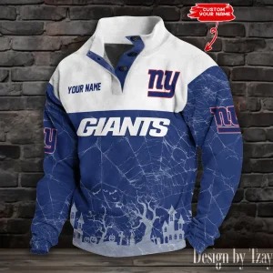 New York Giants Buttoned Collar Sweatshirt New Design 2025 S9DBSCH2063