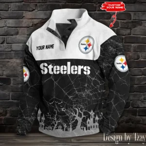 Pittsburgh Steelers Buttoned Collar Sweatshirt New Design 2025 S9DBSCH2066