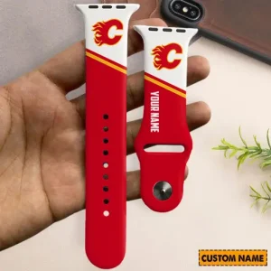 Calgary Flames NHL Limited Edition Apple Watch Band For Fans New 2025 AZAWB132