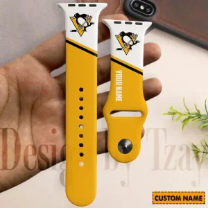 Pittsburgh Penguins NHL Limited Edition Apple Watch Band For Fans New 2025 AZAWB150