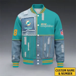 Miami Dolphins Unisex Exclusive Styles Varsity Jacket SPTBBJACKET681